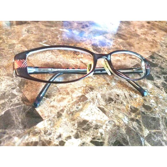 Burberry Eyeglass Frames B8465 Brown Plastic Full Rim Rectangular 50[]16-135 - Picture 1 of 7